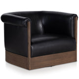 Colby Leather Swivel Chair, Heirloom Black