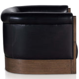 Colby Leather Swivel Chair, Heirloom Black