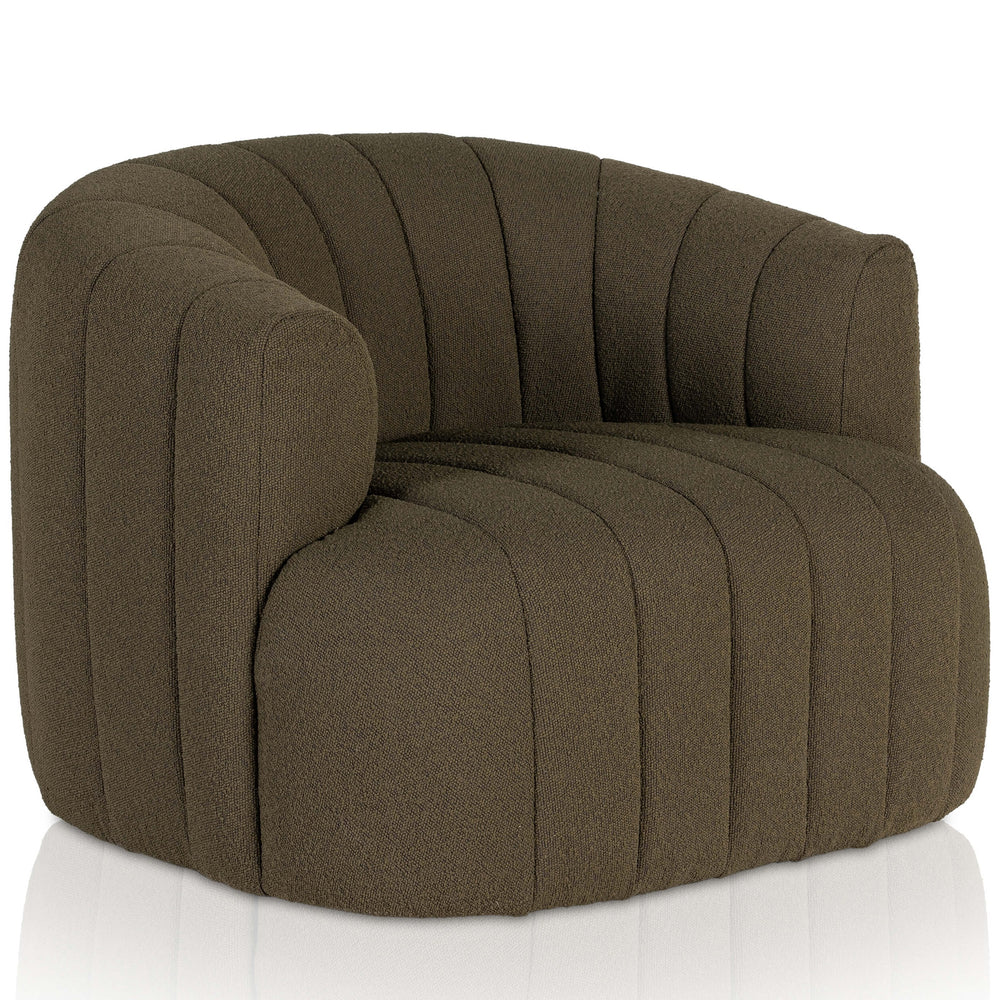 Elliana Swivel Chair, Boucle Olive by Four Hands