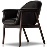 Sora Leather Arm Chair, Sonoma Black