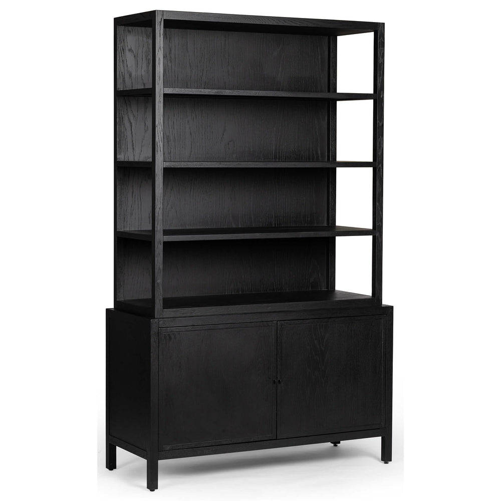 Hopkins Bookcase, Brushed Ebony by Four Hands
