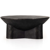 Sante 36" Coffee Table, Raw Black-Furniture - Accent Tables-High Fashion Home