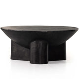 Sante 36" Coffee Table, Raw Black-Furniture - Accent Tables-High Fashion Home