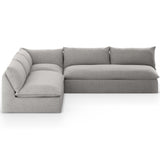 Grant Outdoor 3 Piece Sectional, Faye Ash-Furniture - Sofas-High Fashion Home