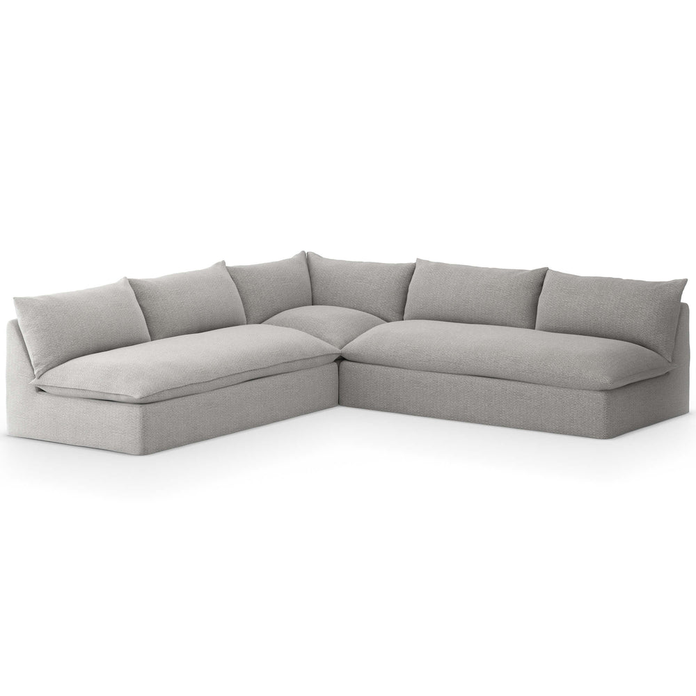 Grant Outdoor 3 Piece Sectional, Faye Ash-Furniture - Sofas-High Fashion Home