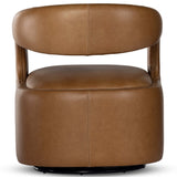 Hawkins Leather Swivel Chair, Sonoma Butterscotch