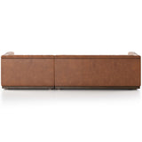Maxx 2 Piece 109" RAF Leather Sectional, Heirloom Sienna