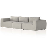 Brylee 3 Piece Sectional, Torrance Silver