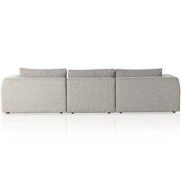 Brylee 3 Piece Sectional w/Ottoman, Torrance Silver