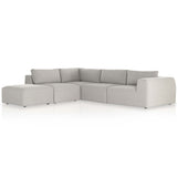 Brylee LAF 4 Piece Sectional w/Ottoman, Torrance Silver
