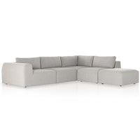 Brylee RAF 4 Piece Sectional w/Ottoman, Torrance Silver