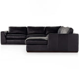 Colt 4 Piece RAF Leather Sectional, Heirloom Black-Furniture - Sofas-High Fashion Home