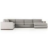 Colt 4 Piece RAF Sectional, Aldred Silver-Furniture - Sofas-High Fashion Home