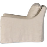 Monette Slipcover Swivel Chair, Brussels Natural by Four Hands