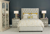 Amelia Tall Bed, Brussels Pearl - Modern Furniture - Beds - High Fashion Home