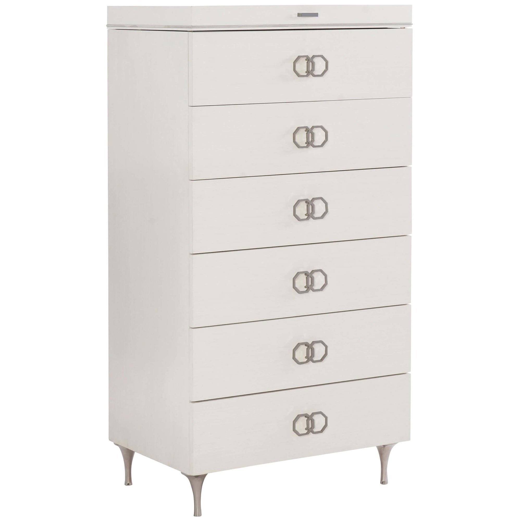 Silhouette Tall 6 Drawer Chest, Eggshell High Fashion Home Silhouette Tall 6 Drawer Chest, Eggshell High Fashion Home