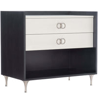 Silhouette 2 Drawer Nightstand, Onyx-Furniture - Bedroom-High Fashion Home