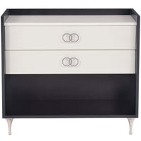Silhouette 2 Drawer Nightstand, Onyx-Furniture - Bedroom-High Fashion Home