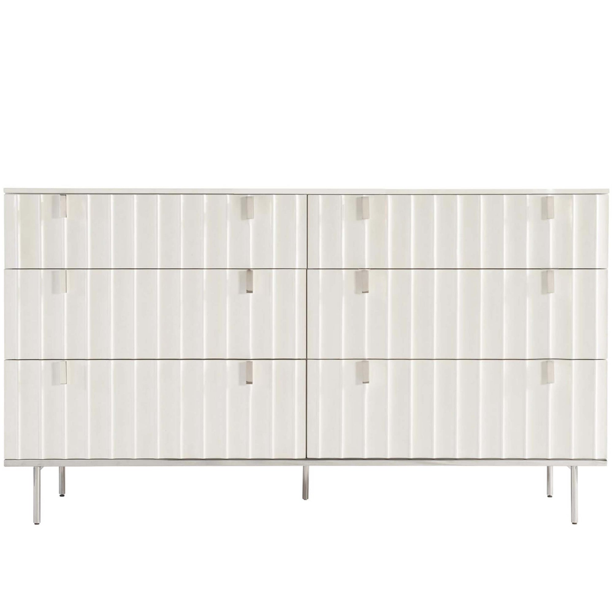 White sales fluted dresser