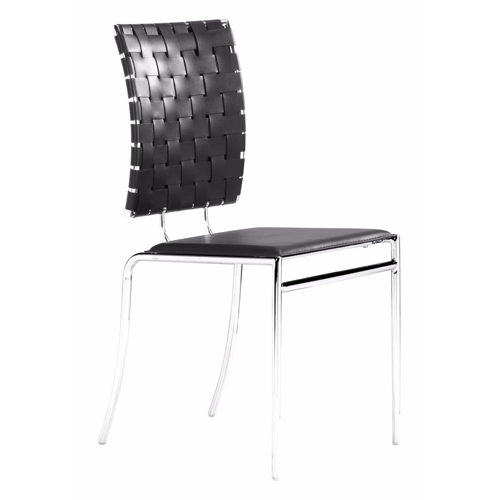 Criss Cross Dining Chair, Black (Set of 4) - Furniture - Dining - Chairs & Benches