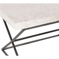 McCray Cocktail Table, Travertine-Furniture - Accent Tables-High Fashion Home