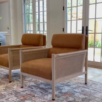 Kempsey Leather Chair, Kennison Cognac by Four Hands