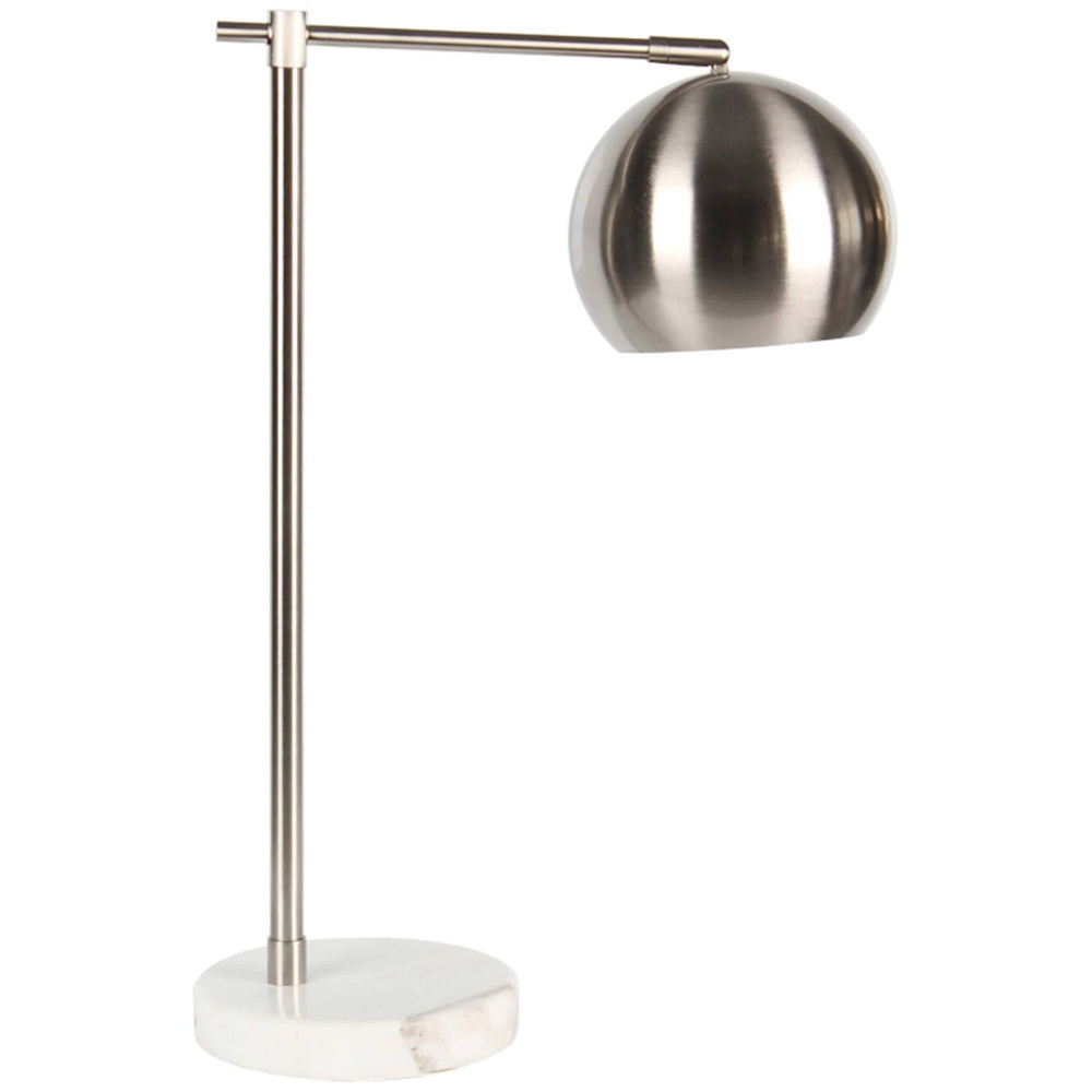 Task Round Table Lamp, Brushed Nickel - Lighting - High Fashion Home
