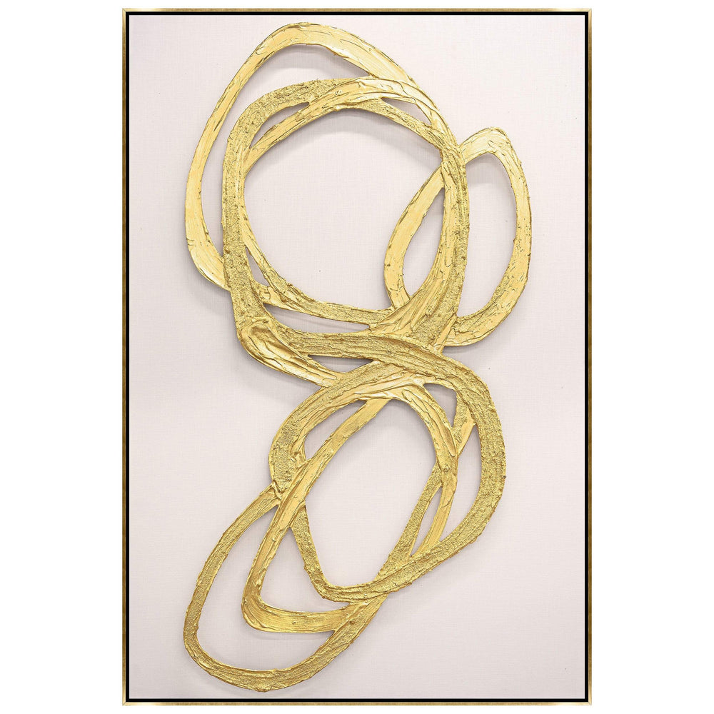 Gold Strings Framed-Accessories Artwork-High Fashion Home