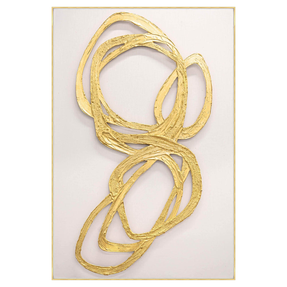 Gold Strings Framed-Accessories Artwork-High Fashion Home