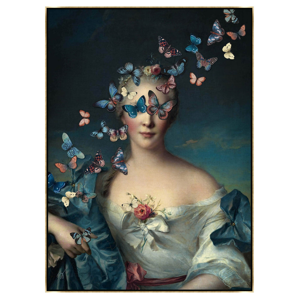 Mademoiselle Butterfly Framed-Accessories Artwork-High Fashion Home