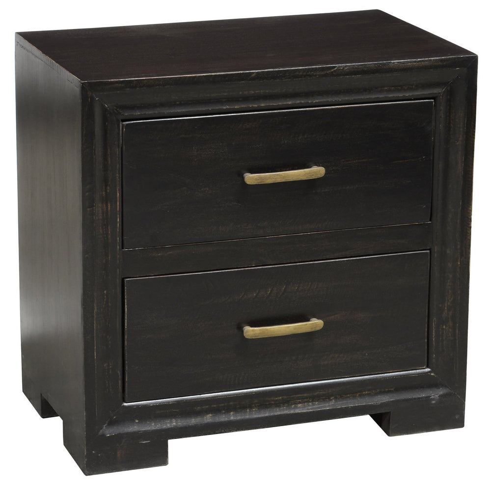 Kenley 2 Drawer Nightstand Black - Furniture
