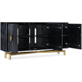 Edlow Entertainment Console, Distressed Black-Furniture - Storage-High Fashion Home