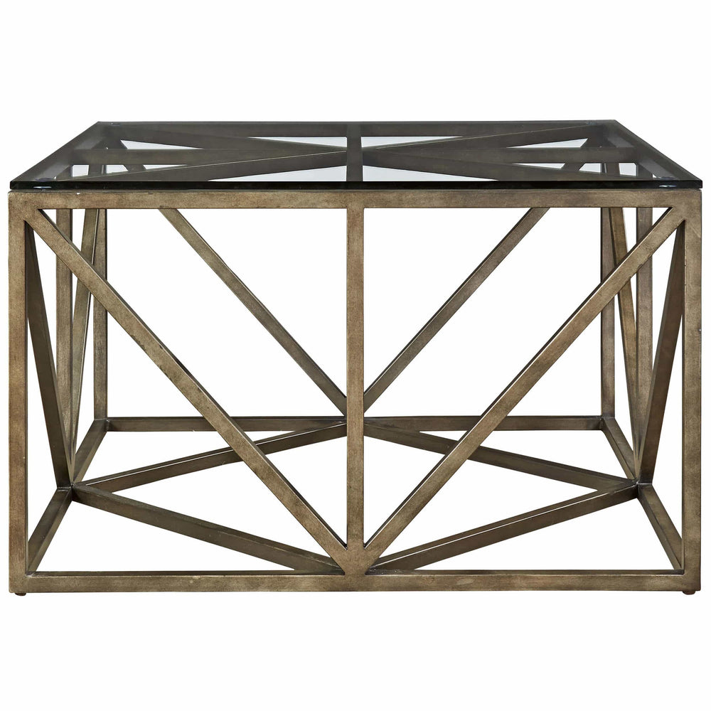 Truss Square Cocktail Table-Furniture - Accent Tables-High Fashion Home