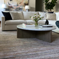 Toli Coffee Table, Italian White/Rustic Grey by Four Hands