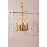 Travis 8 Light Pendant, Aged Brass - Lighting - Chandeliers