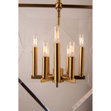 Travis 8 Light Pendant, Aged Brass - Lighting - Chandeliers
