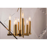 Travis 8 Light Pendant, Aged Brass - Lighting - Chandeliers