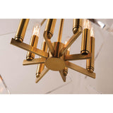 Travis 8 Light Pendant, Aged Brass - Lighting - Chandeliers