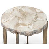 Durham Fossilized Clam Side Table - Furniture - Accent Tables - High Fashion Home