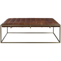 Travers Cocktail Ottoman, Brown-Furniture - Chairs-High Fashion Home