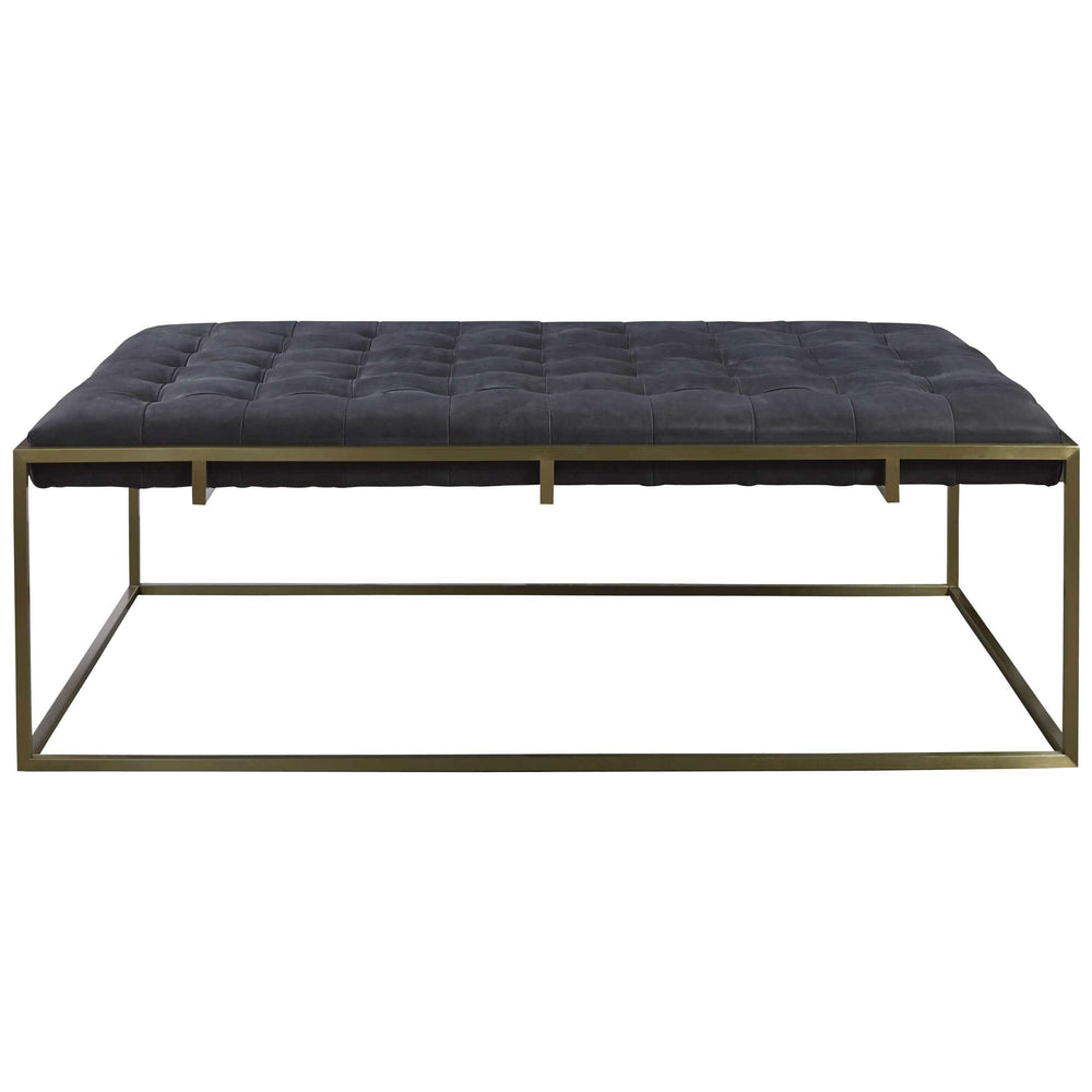 Travers Cocktail Ottoman, Burnham Black-Furniture - Chairs-High Fashion Home