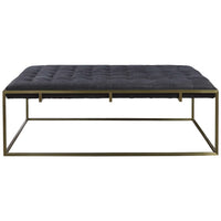 Travers Cocktail Ottoman, Burnham Black-Furniture - Chairs-High Fashion Home