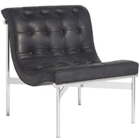 Shannon Leather Chair, Burnham Black-Furniture - Chairs-High Fashion Home