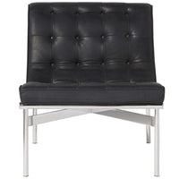 Shannon Leather Chair, Burnham Black-Furniture - Chairs-High Fashion Home