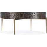 Commerce & Market Carved Round Cocktail Table-Furniture - Accent Tables-High Fashion Home