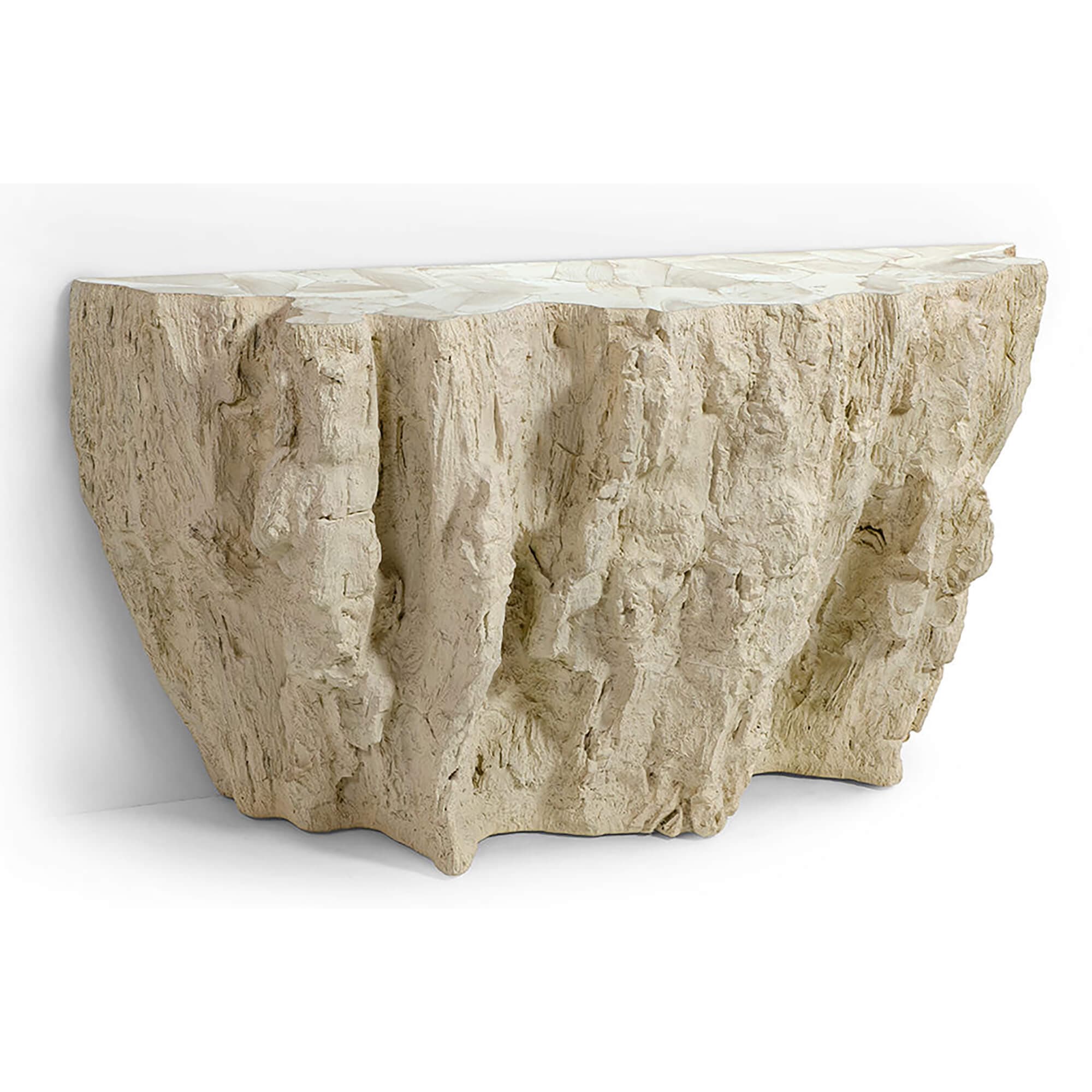Camilla Fossilized Clam Console Table – High Fashion Home