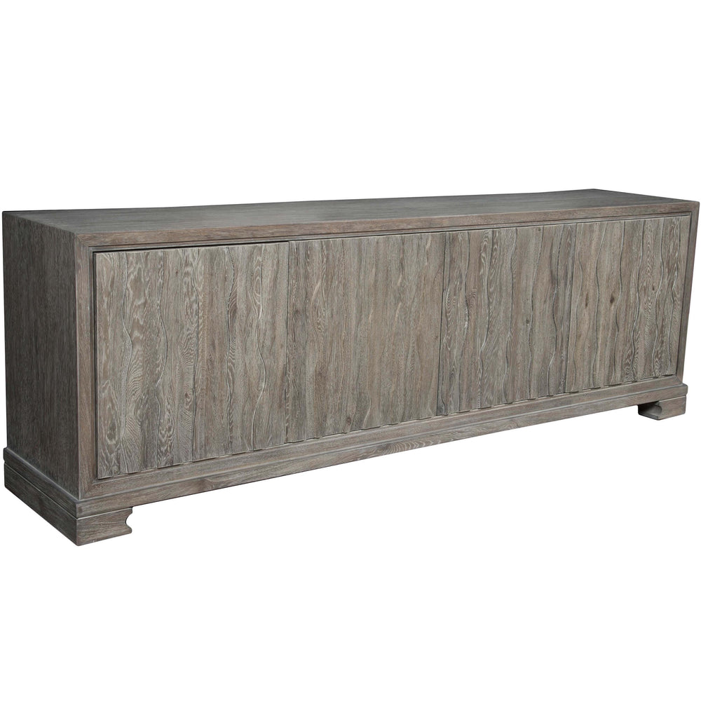 Putnam Media Console, Raked Gray-Furniture - Storage-High Fashion Home