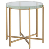 Bubble Glass Top End Table-Furniture - Accent Tables-High Fashion Home