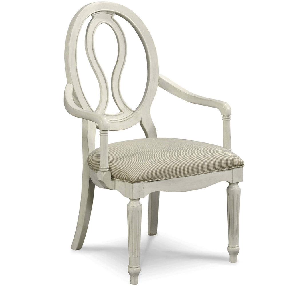 Pierced Back Arm Chair, Set of 2-Furniture - Dining-High Fashion Home
