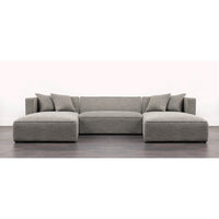 Haven Sectional, Textured Basalt-Furniture - Sofas-High Fashion Home